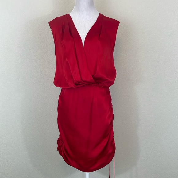 Amanda Uprichard deep v mini dress size small - Picture 1 of 8